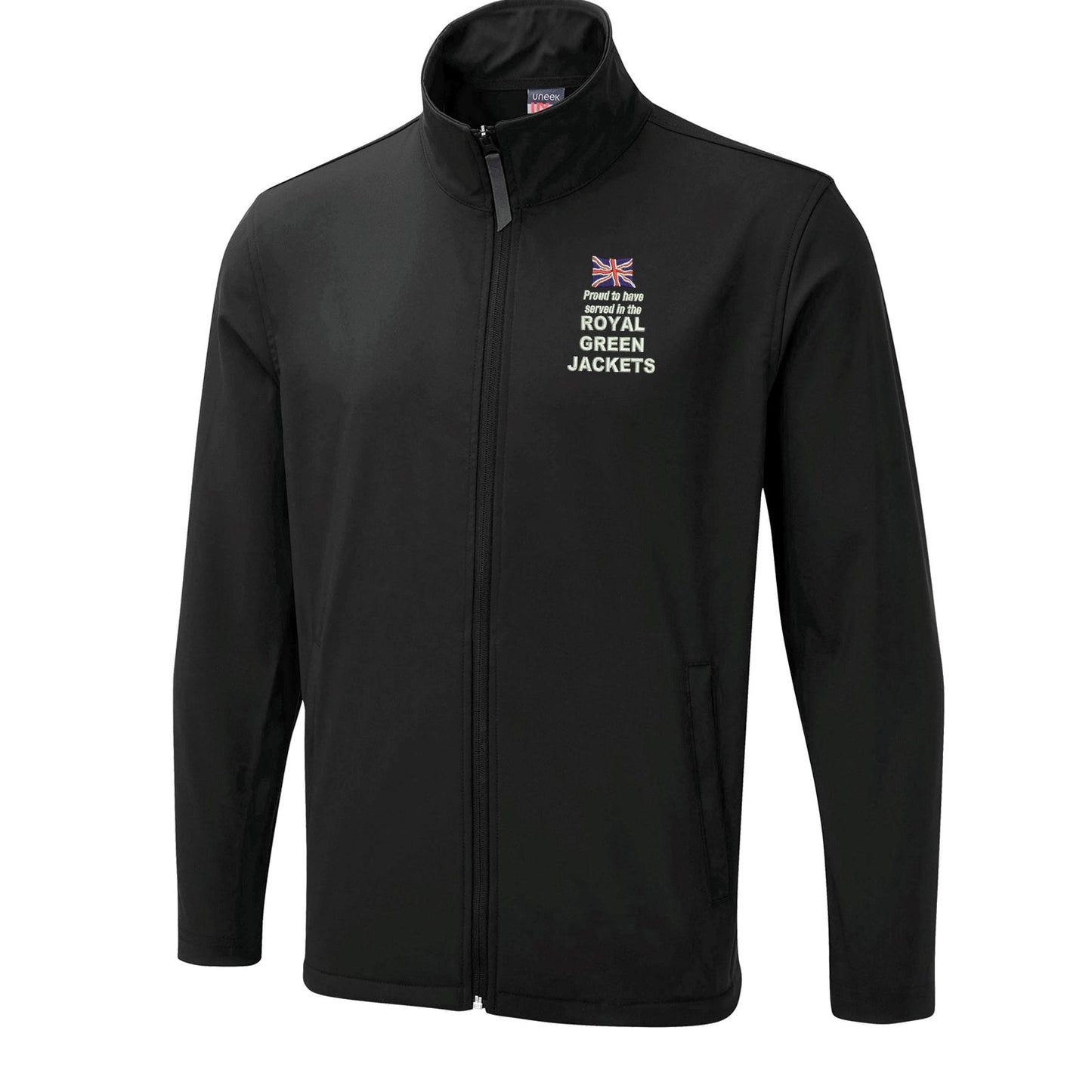 Proud to Have Served in The Royal Green Jackets Embroidered Lightweight Soft Shell Jacket