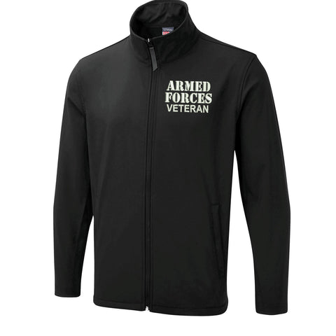 Armed Forces Veteran Embroidered Lightweight Soft Shell Jacket