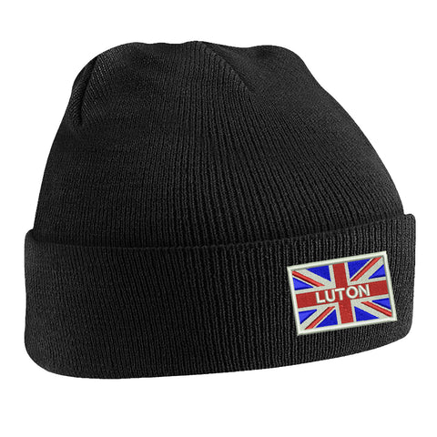 Luton Coloured Union Jack Beanie Hat