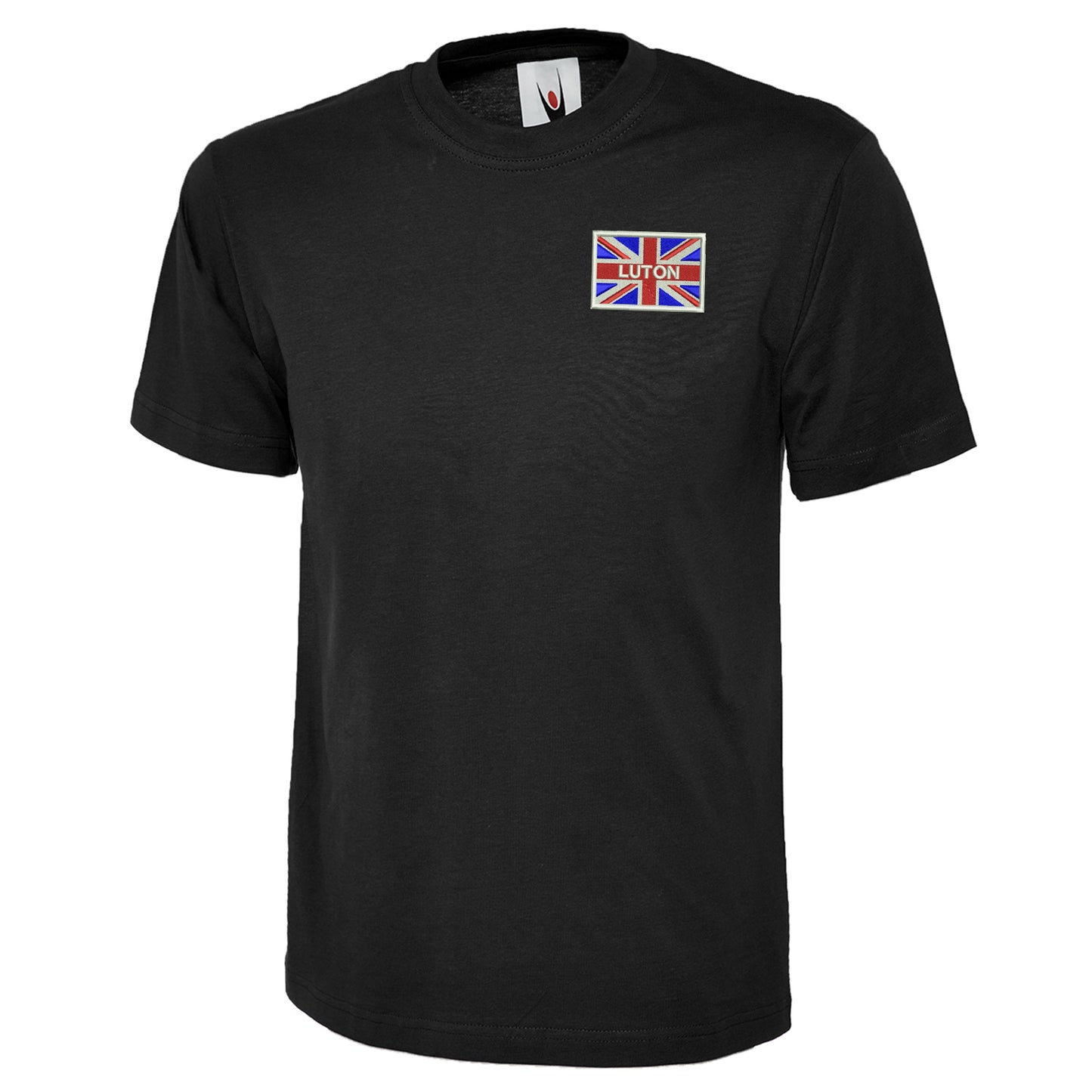 Luton Coloured Union Jack Embroidered Classic T-Shirt