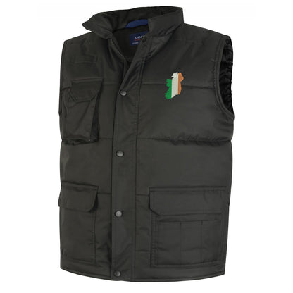 Ireland Flag Map Embroidered Super Pro Body Warmer