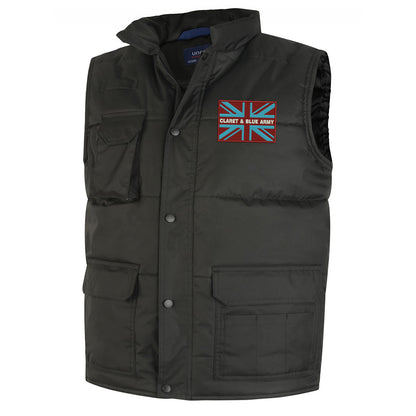 Claret & Blue Army Coloured Union Jack Body Warmer