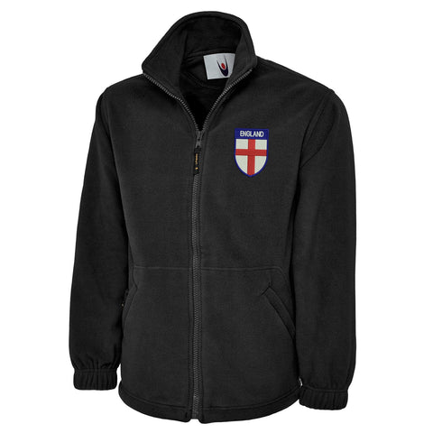 Flag of England Shield Embroidered Premium Fleece