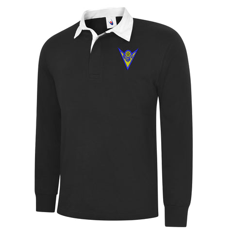 Retro Bury 1974 Embroidered Long Sleeve Rugby Shirt