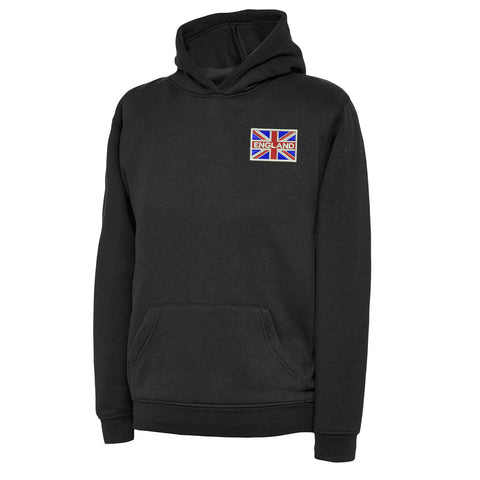 England Coloured Union Jack Embroidered Children's Hoodie