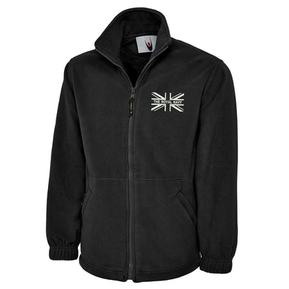 The Royal Navy Union Jack Embroidered Premium Fleece Jacket