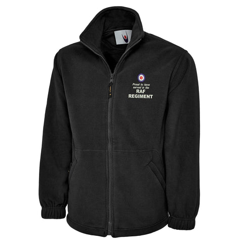 Proud to Have Served in The RAF Regiment Embroidered Premium Fleece