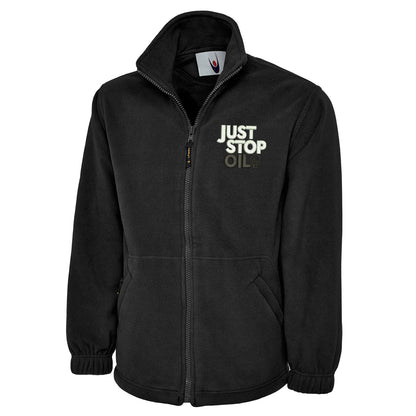 Just Stop Oil Embroidered Premium Fleece Jacket