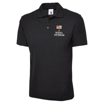 White Ensign Naval Anchor Veteran Polo Shirt