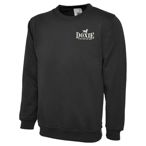 Doxie It's a Way of Life Embroidered Classic Sweatshirt