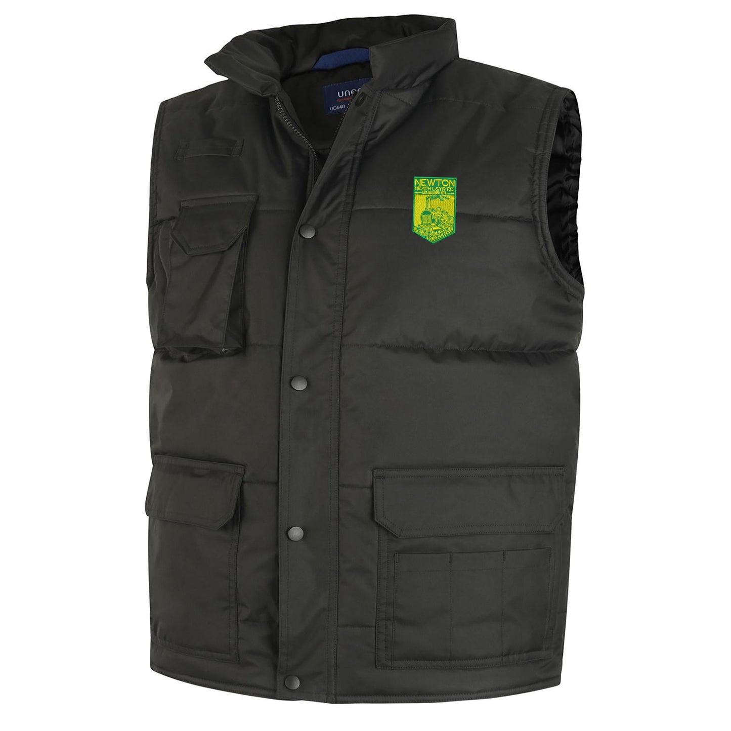 Retro Newton Heath LYR Embroidered Super Pro Body Warmer