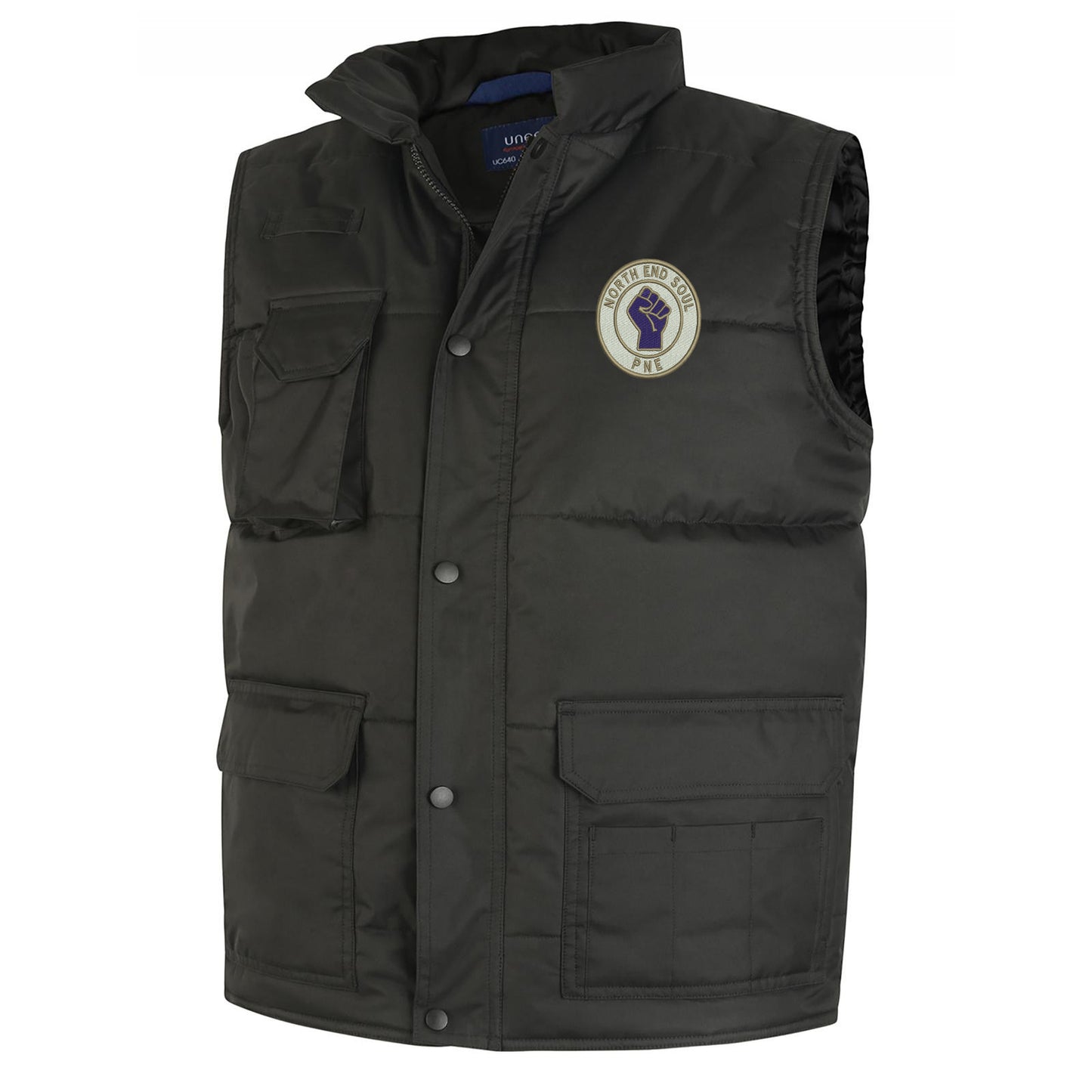 North End  Soul PNE Embroidered Super Pro Body Warmer