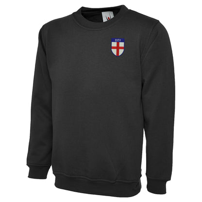 City Flag of England Shield Embroidered Classic Sweatshirt