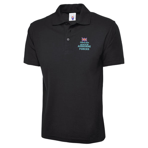 Proud to Have Served in The Airborne Forces Embroidered Classic Polo Shirt