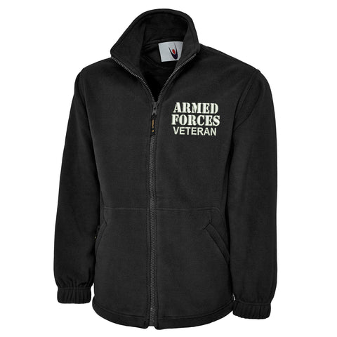 Armed Forces Veteran Embroidered Premium Fleece Jacket