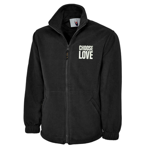 Choose Love Embroidered Premium Fleece Jacket