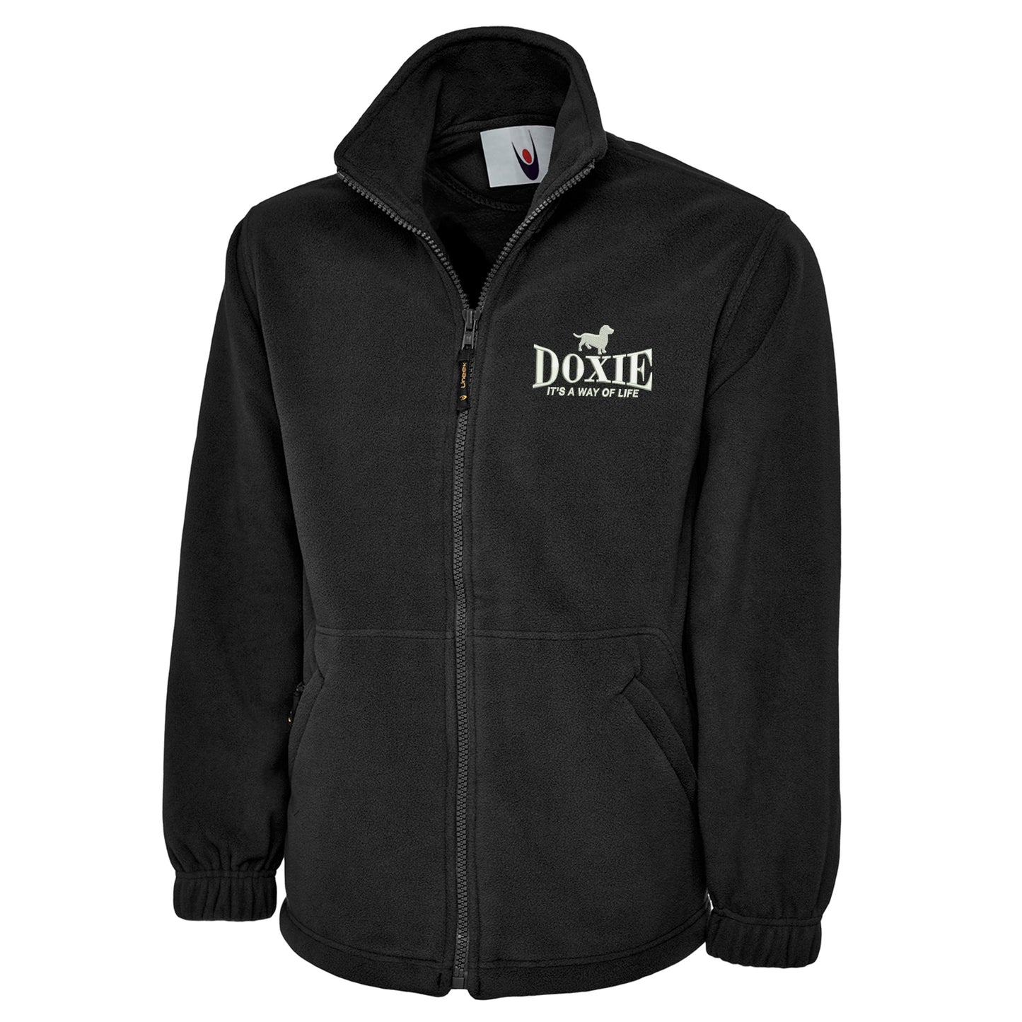 Doxie It's a Way of Life Embroidered Premium Fleece Jacket