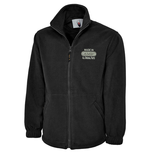 Made in Grimsby All Original Parts Embroidered Premium Fleece Jacket