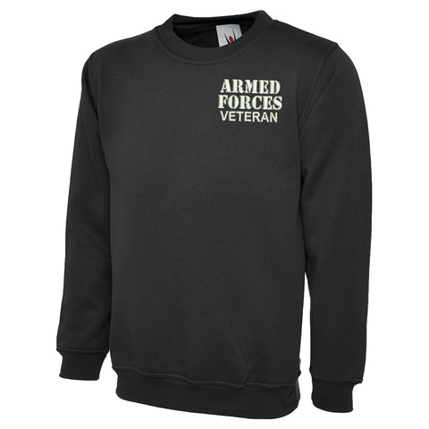 Armed Forces Veteran Embroidered Classic Sweatshirt