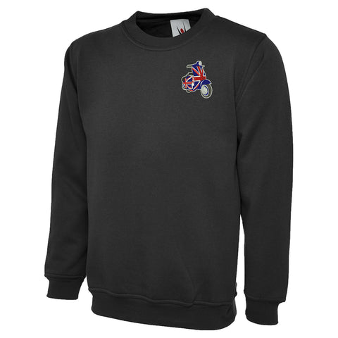 MOD Union Jack Scooter Embroidered Classic Sweatshirt