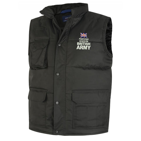 Proud to Have Served in The British Army Embroidered Super Pro Body Warmer