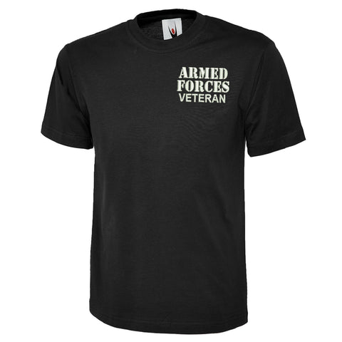 Armed Forces Veteran Embroidered Classic T-Shirt