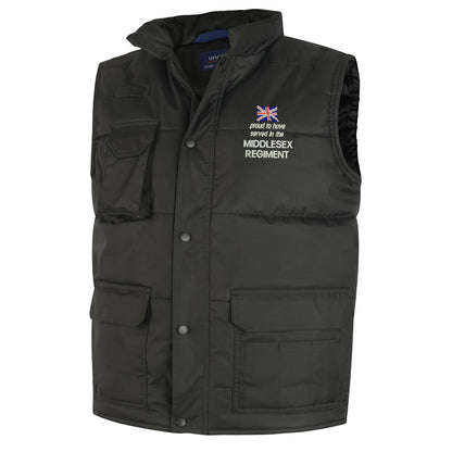 Proud to Have Served in The Middlesex Regiment Embroidered Super Pro Body Warmer