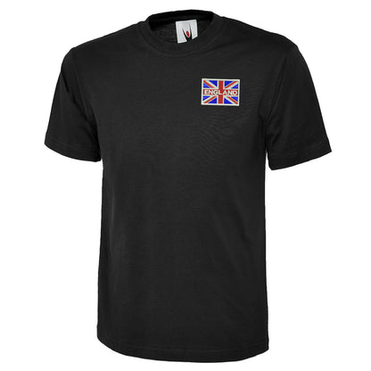 England Coloured Union Jack Embroidered Classic T-Shirt