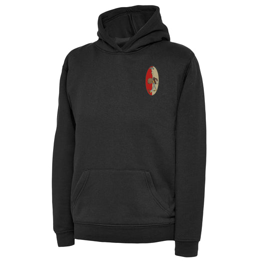 Retro 1933 Sheffield United Embroidered Children's Hoodie - Black 11-13 Years