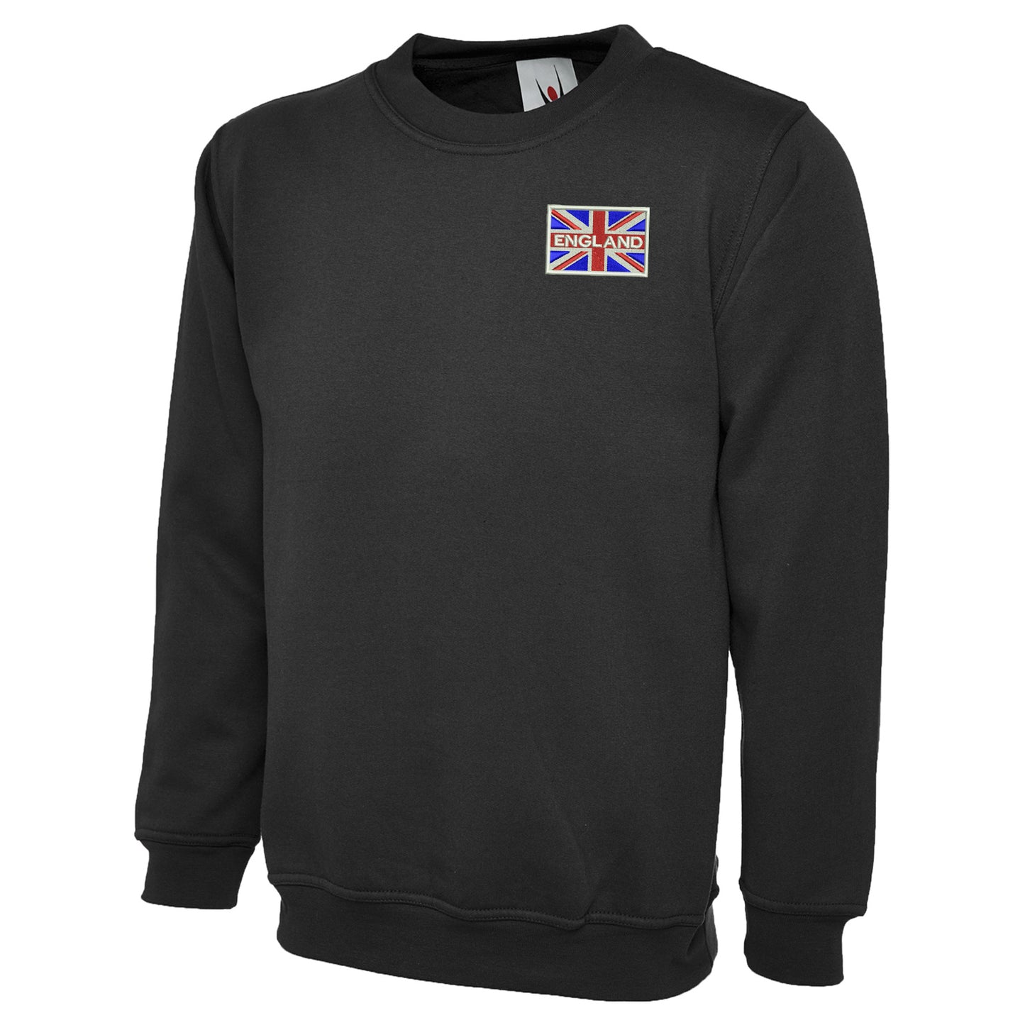 England Coloured Union Jack Embroidered Classic Sweatshirt