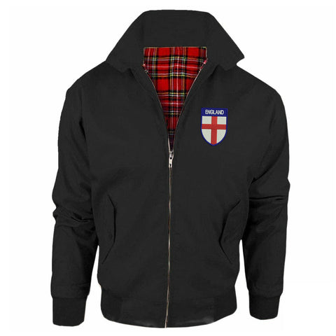 Flag of England Shield Embroidered Classic Harrington Jacket