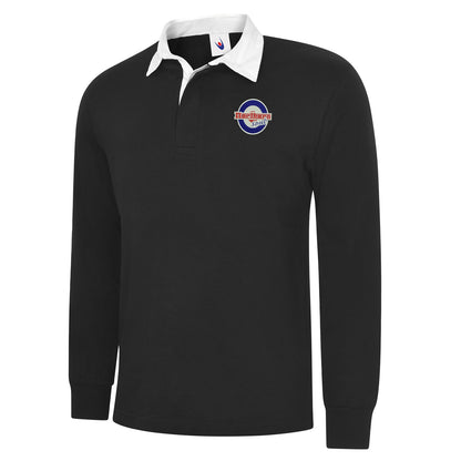 Northern Soul Roundel Embroidered Long Sleeve Rugby Shirt