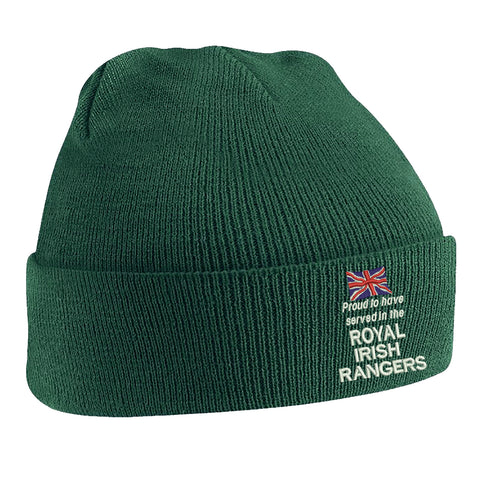 Proud to Have Served in The Royal Irish Rangers Embroidered Beanie Hat