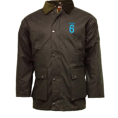 Moore 6 Embroidered Padded Wax Jacket