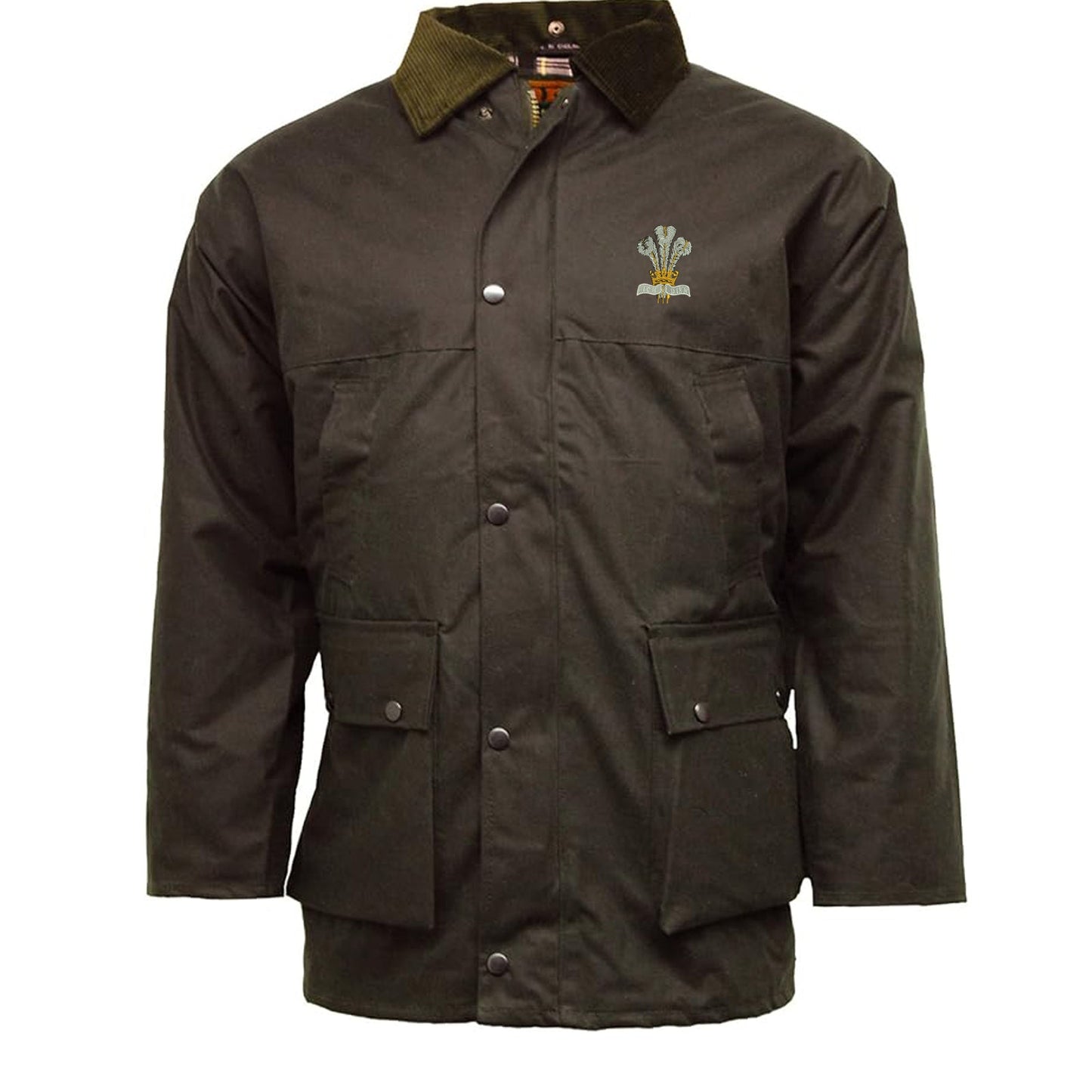 Royal Regiment of Wales Embroidered Padded Wax Jacket