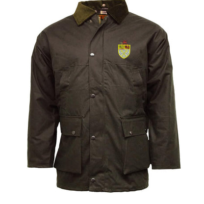 Retro Wrexham 1967 Embroidered Padded Wax Jacket