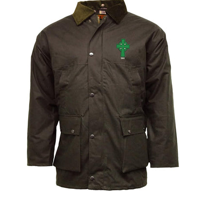 Retro Celtic 1888 Embroidered Padded Wax Jacket