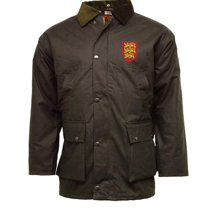 Coat of Arms of England Embroidered Padded Wax Jacket