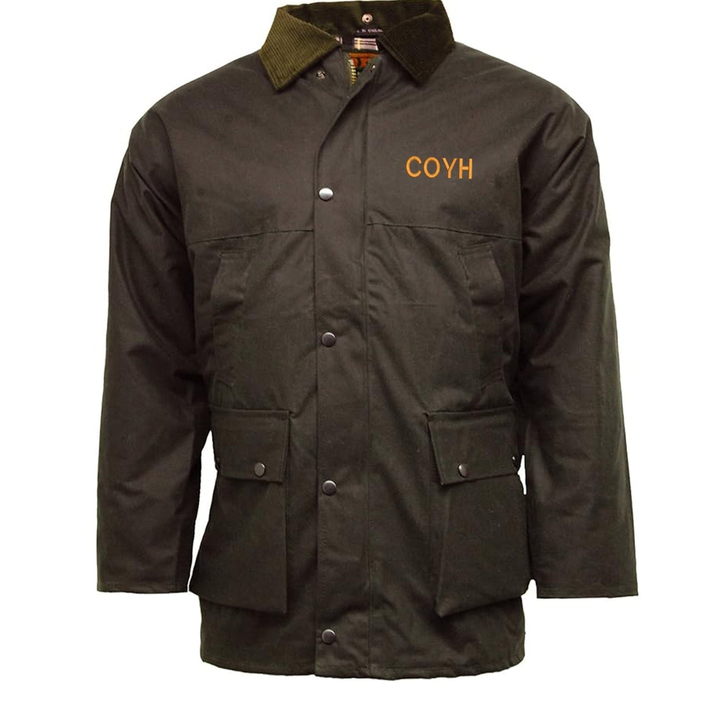 COYH Embroidered Padded Wax Jacket