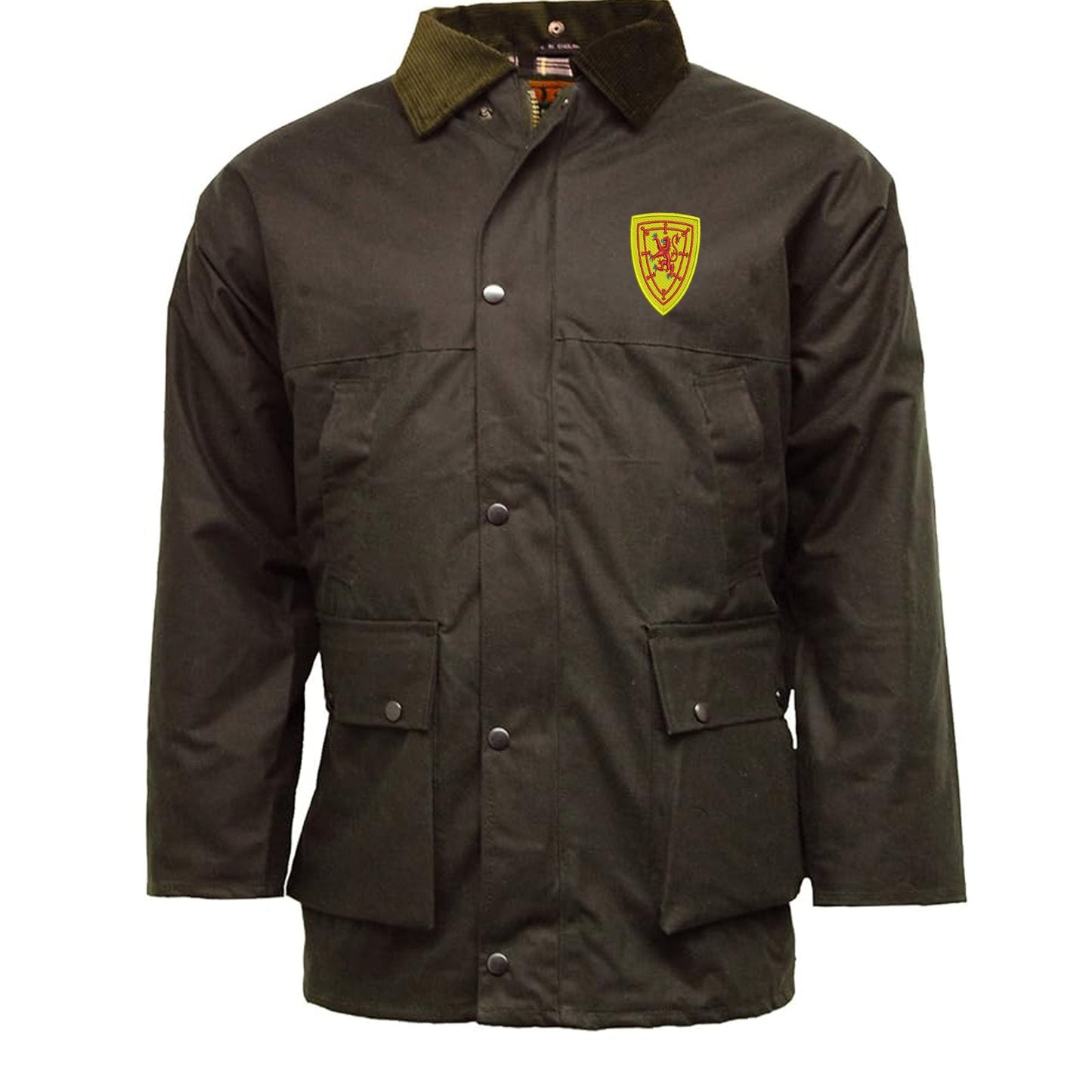 Retro Scotland 1879 Embroidered Padded Wax Jacket