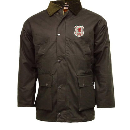 Retro Wales 1926 Embroidered Padded Wax Jacket