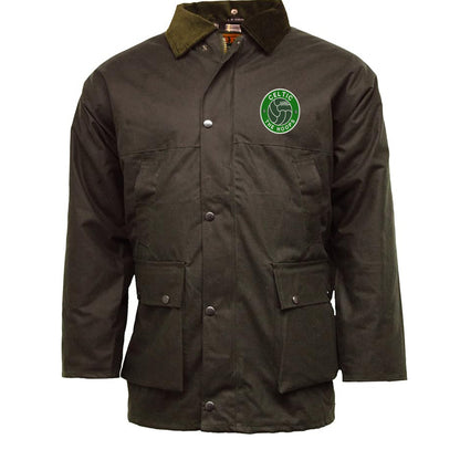 The Hoops Old School Ball Embroidered Padded Wax Jacket