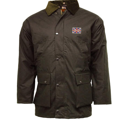 Cambridge Coloured Union Jack Padded Wax Jacket