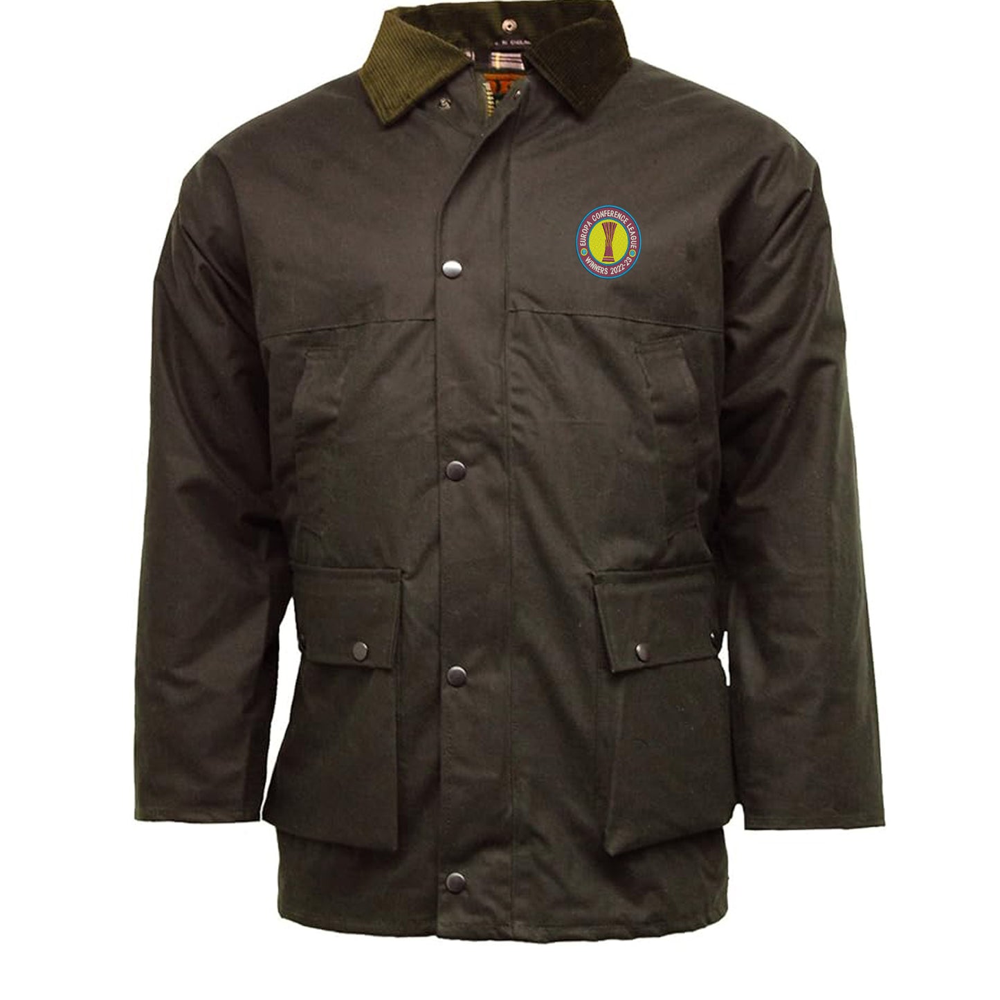 Europa Conference League Winners 2023 Embroidered Padded Wax Jacket