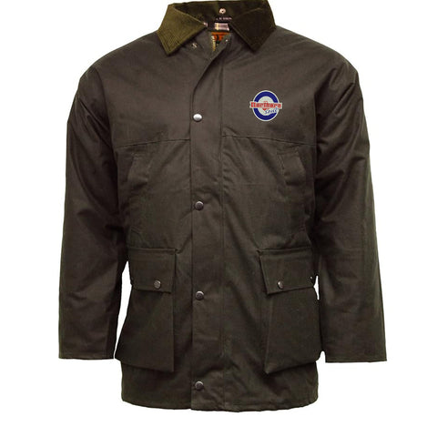 Northern Soul Roundel Embroidered Padded Wax Jacket