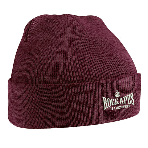 Rock Apes It's a Way of Life Embroidered Beanie Hat