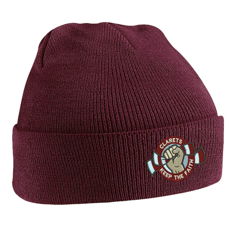 Clarets Keep The Faith Embroidered Beanie Hat