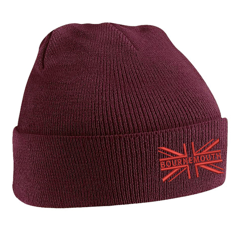 Bournemouth Union Jack Embroidered Beanie Hat