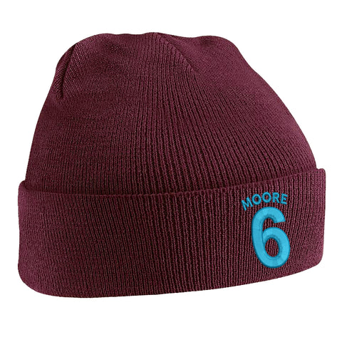 Moore 6 Embroidered Beanie Hat