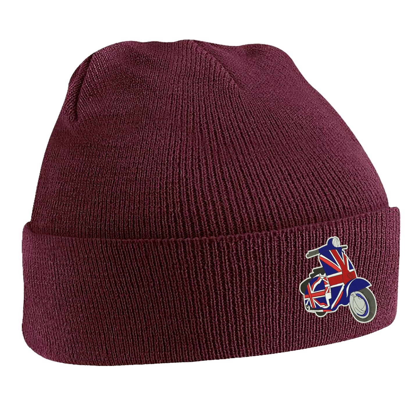 MOD Union Jack Scooter Embroidered Beanie Hat